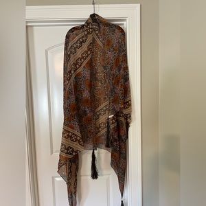 Chloe silk tassel scarf shawl